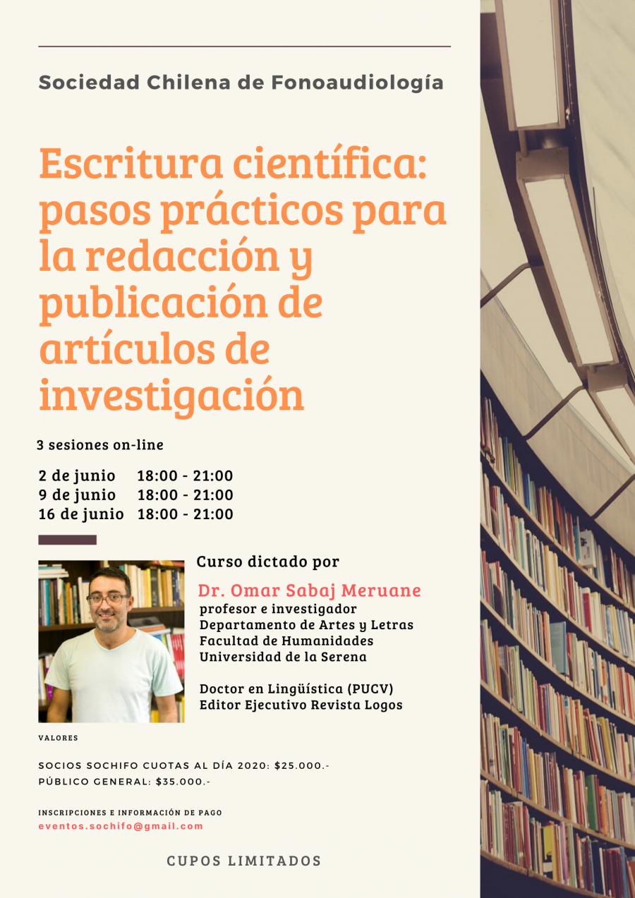 afiche datos inscripción curso escritura cientifica